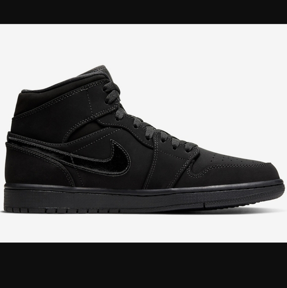 Nike Air Jordan 1 Mid Triple Black - Picture 6 of 16